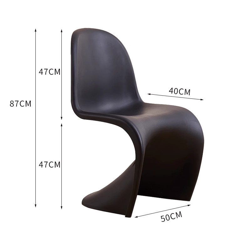 北欧家用餐椅潘东椅可叠放网红塑料椅子简约现代靠背椅家庭备用凳