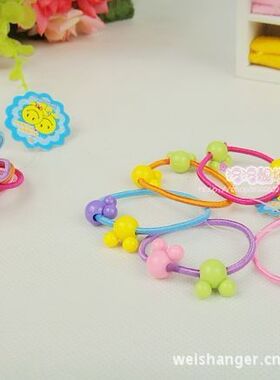 儿童米奇糖果色皮筋义乌饰品发圈