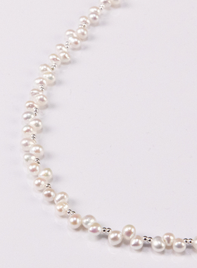 SHURUI 2026春夏新款天然淡水巴洛克AK极强光珍珠项链锁骨链