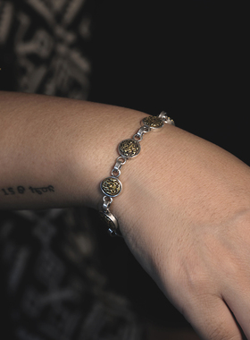 蒙客吉祥八宝男复古民族风银手链