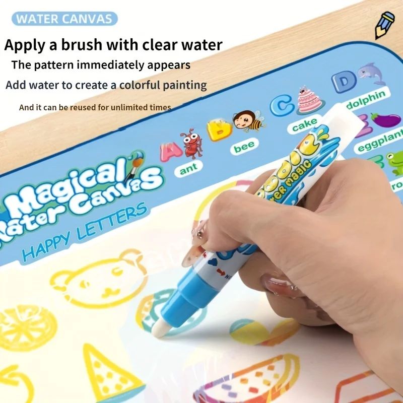 100x80CM Magic Water Drawing Mat Coloring Doodle With Reusab - 图1