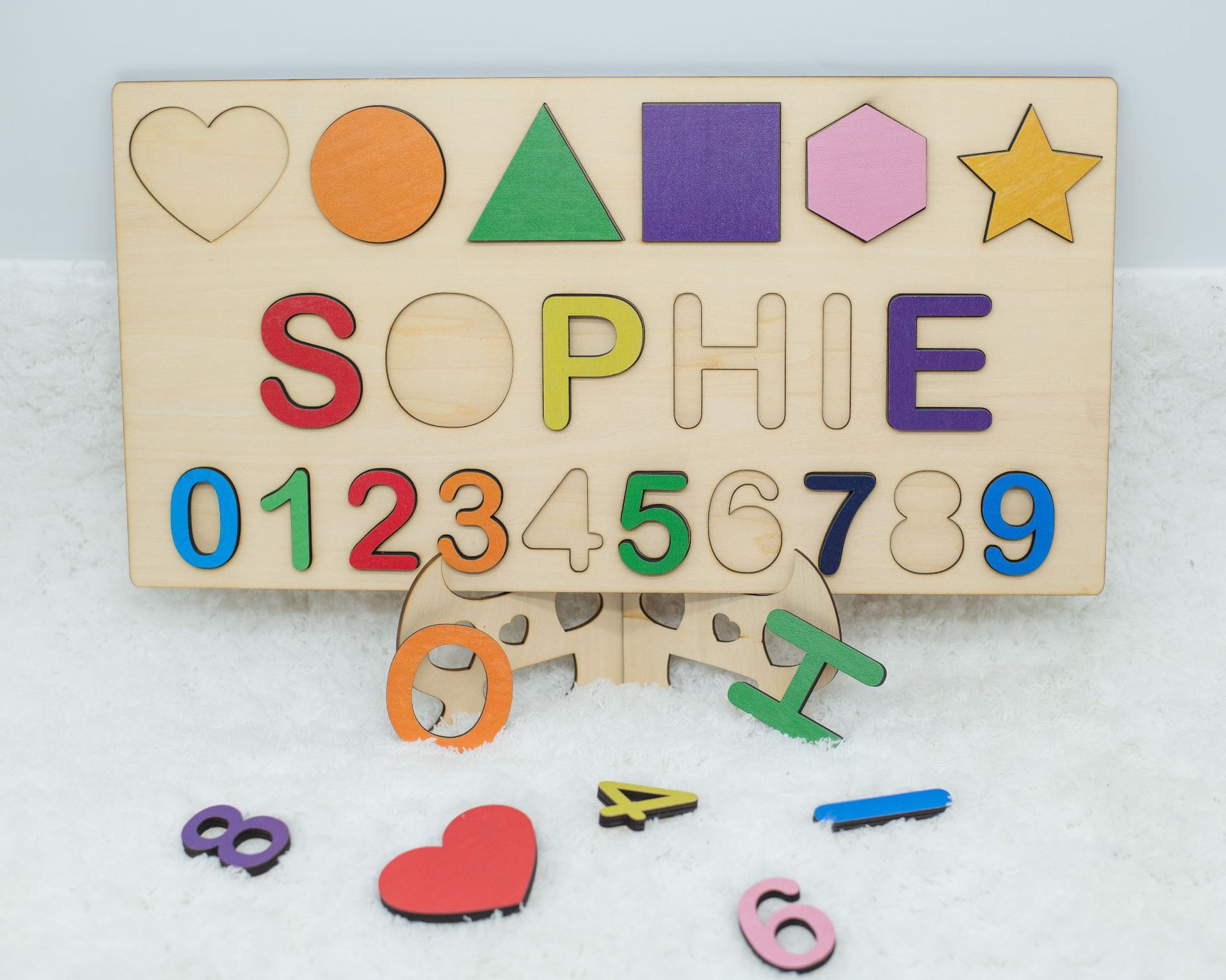 Personalized Name Puzzle Customized Educational Wooden Puzzl - 图0