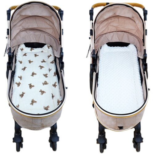 宝宝车内垫睡垫小褥子纯棉可洗婴儿车垫子四季通用棉垫被推车垫被 - 图3