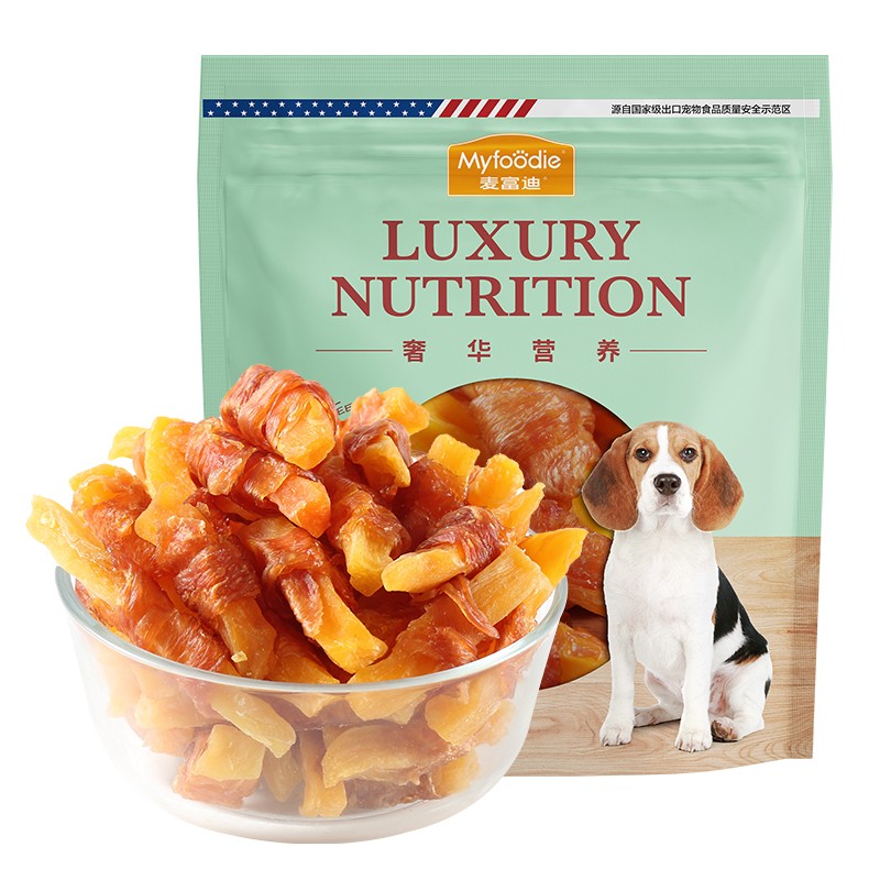 麦富迪鸡肉干400g3包6包鸭肉干火腿肠牛肉棒狗狗零食泰迪比熊金毛,淘宝优惠券,粉丝福利购,淘宝优惠卷