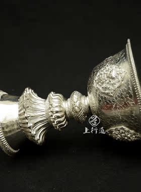 雕花供佛尼泊尔蜡烛底座长明灯