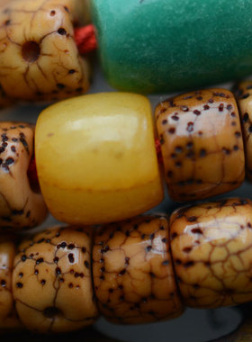 上行道菩提民族风奶油白玉化星月