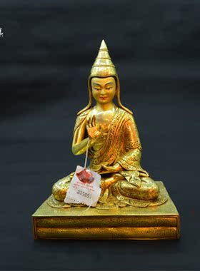 上行道铜摆件中式书房手工