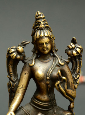 古玩菩萨老佛像西藏密宗绿度母