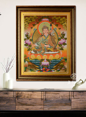 莲花生大士西藏颜料装饰画挂画