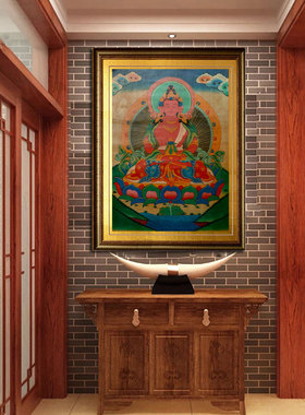 手绘西藏佛像民族风装饰画挂画