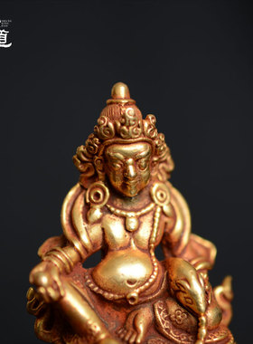 黄财神尼泊尔赞巴拉随身车载摆件