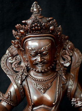 黄财神雕花藏巴拉密宗尼泊尔手工