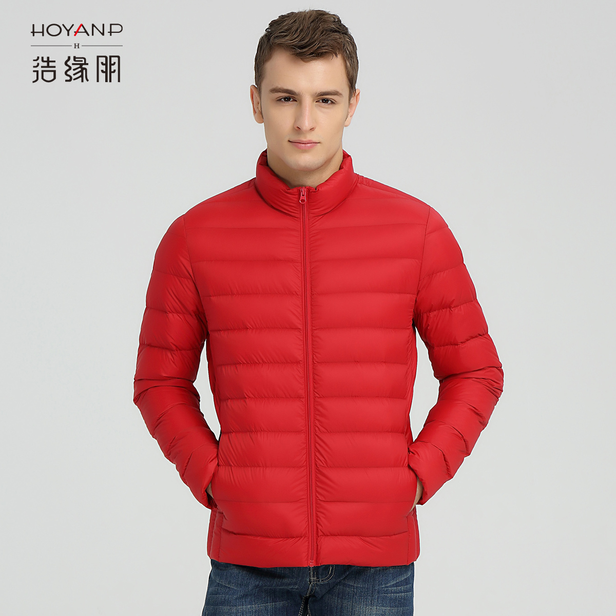 男士轻薄羽绒服短款韩版立领修身青年冬装休闲保暖冬装外套 HOYANP 男士轻薄羽绒服短款韩版立领修身青年冬装休闲保暖冬装外套 HOYANP