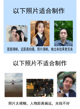 足银纯银s999照片项链定制彩色吊坠diy军牌头像七夕生日礼物情侣