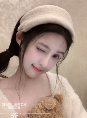 纯山羊绒 秋冬气质灰色针织宽边发箍头箍高颅顶外出发卡百搭压发