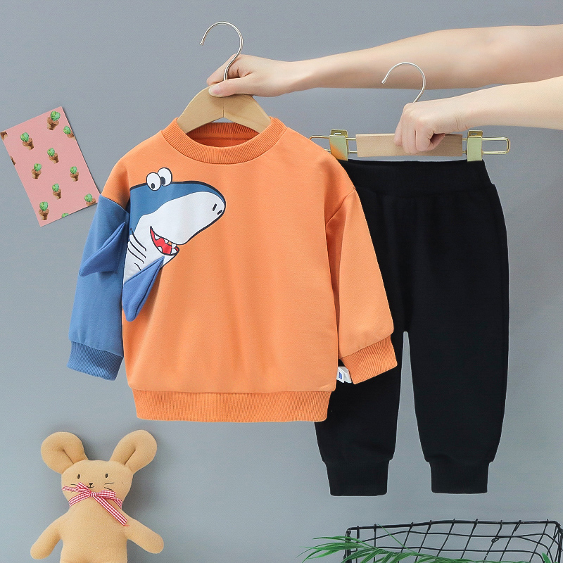 男童春装1-2-3一4-5岁宝宝洋气时髦小孩衣服秋季婴儿童装两件套装-图1