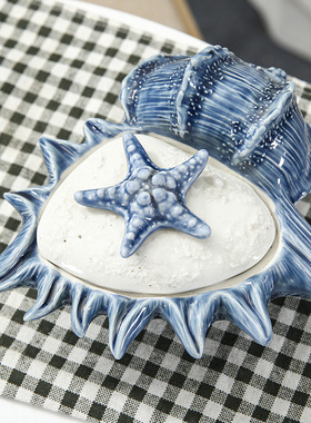 地中海风系列北欧陶瓷装饰储物罐