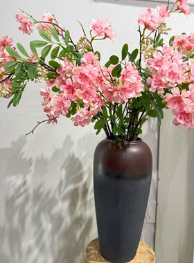 含笑花仿真花高级一模一样轻奢北欧假花大型高档花艺摆件客厅森系