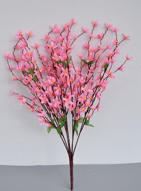 迎春花仿真花束假花摆设客厅装饰黄色跳舞兰餐桌摆花塑料花艺摆件