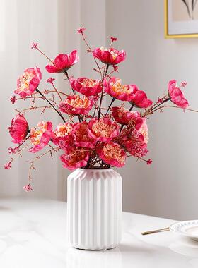 轻奢高端杜鹃花仿真花摆设假花客厅餐桌花束装饰插花家居花艺摆件