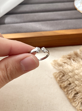 简约钛钢不掉色猫抓戒指