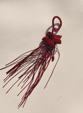 大红色无患子核桃 星月菩提子挂件 葡萄串编织绳带叶子直接穿珠子