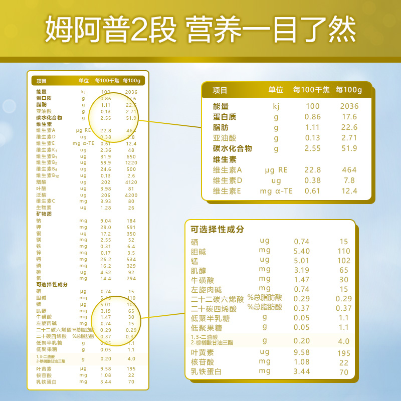 【0元试喝】蓝河姆阿普2段800g单罐 blueriver蓝河母婴婴幼儿牛奶粉