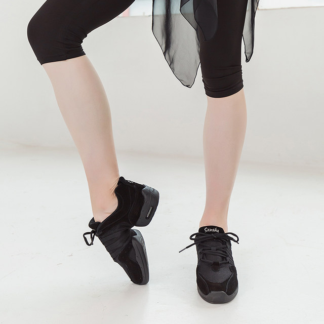 Sansha French stitched cowhide square dance shoes