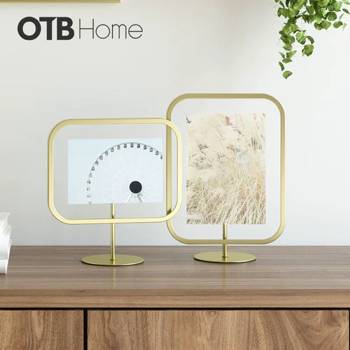 Современная брендовая фоторамка, металлическая скандинавская стеклянная фотография, 6 дюймовая