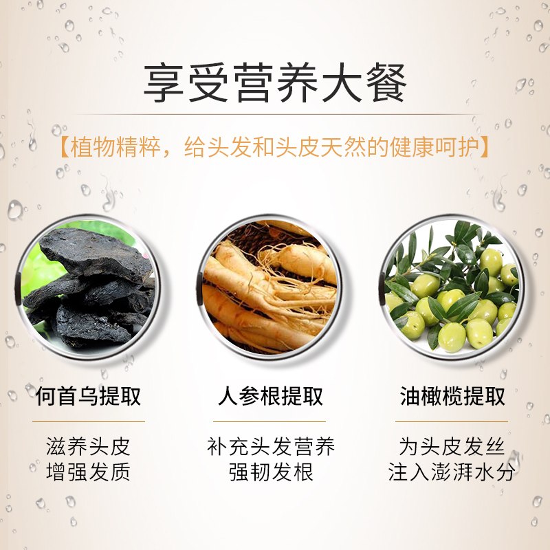 润丝丹旗舰店润丝丹植物滋养焗油护发素发膜倒膜营养补水顺滑烫染受损修护干枯2