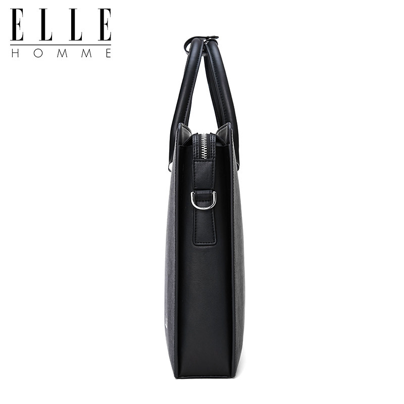elle homme牛皮硬皮横款男士包包 ellehomme箱包男士包袋