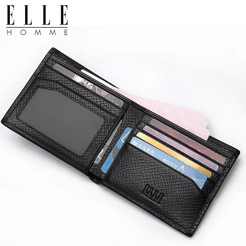 elle homme新款男士真皮横款钱包 ellehomme箱包钱包
