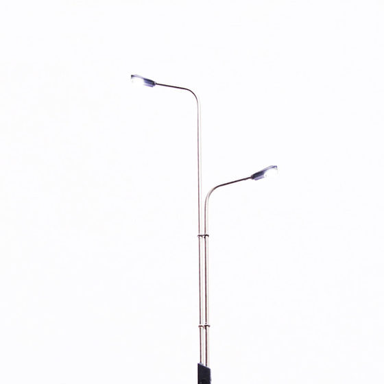 Sand table model luminous street lamp, outdoor metal lamp luminous road, single-arm lamp elbow, various models