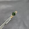 18k gold natural green sapphire ring with zircon