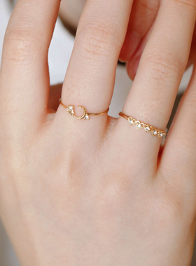 OSEWAYA日系星月食指尾戒女款