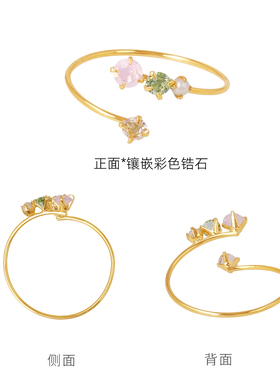 OSEWAYA戒指女仿珍珠气质开口戒小众设计轻奢高级感少女感指环