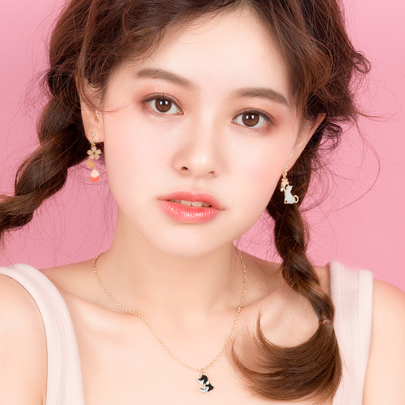少女心日系甜美和风猫咪清新超仙闺蜜耳钉唯美耳饰 耳夹 OSEWAYA ins 少女心日系甜美和风猫咪清新超仙闺蜜耳钉唯美耳饰 耳夹 OSEWAYA ins