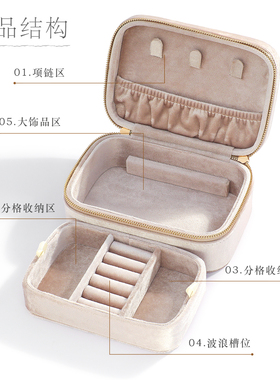 picals大容量欧式耳夹收纳首饰盒