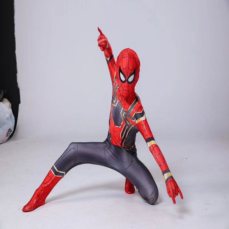 蜘蛛侠衣服连体紧身衣纳米战衣儿童套装表演服动漫男孩玩具cos服 - 图2