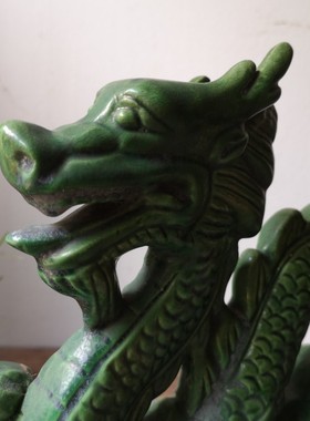 绿釉老物件艺术风古董陶瓷