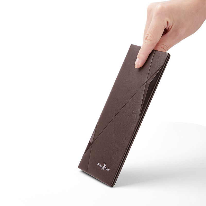 英皇保罗2020新款男长款真皮潮钱包 williampolo钱包