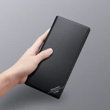 Мужской длинный бумажник, кожаный ультратонкий картхолдер, кошелек, коллекция 2022, из натуральной кожи