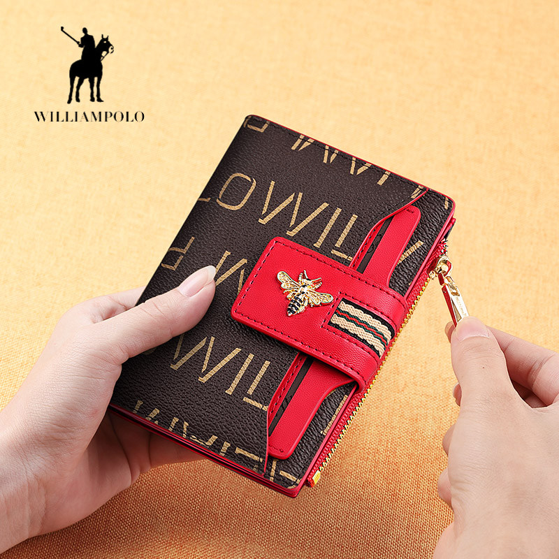 英皇保罗女士防盗刷短款韩版小钱包 williampolo钱包