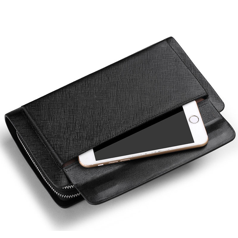 英皇保罗大容量真皮长款拉链钱包 williampolo钱包