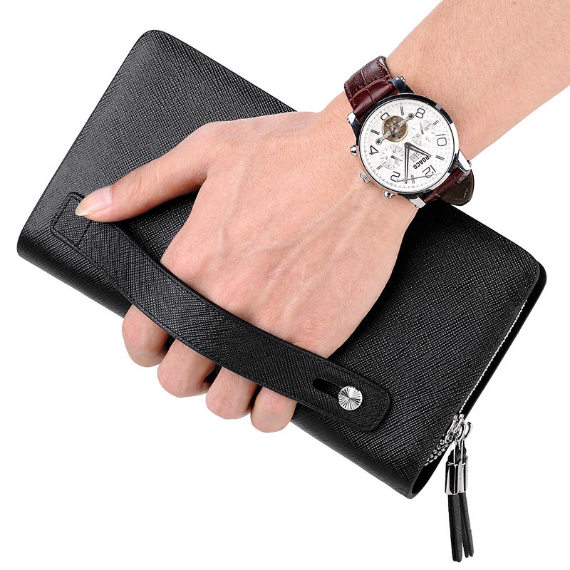 英皇保罗大容量真皮长款拉链钱包 williampolo钱包