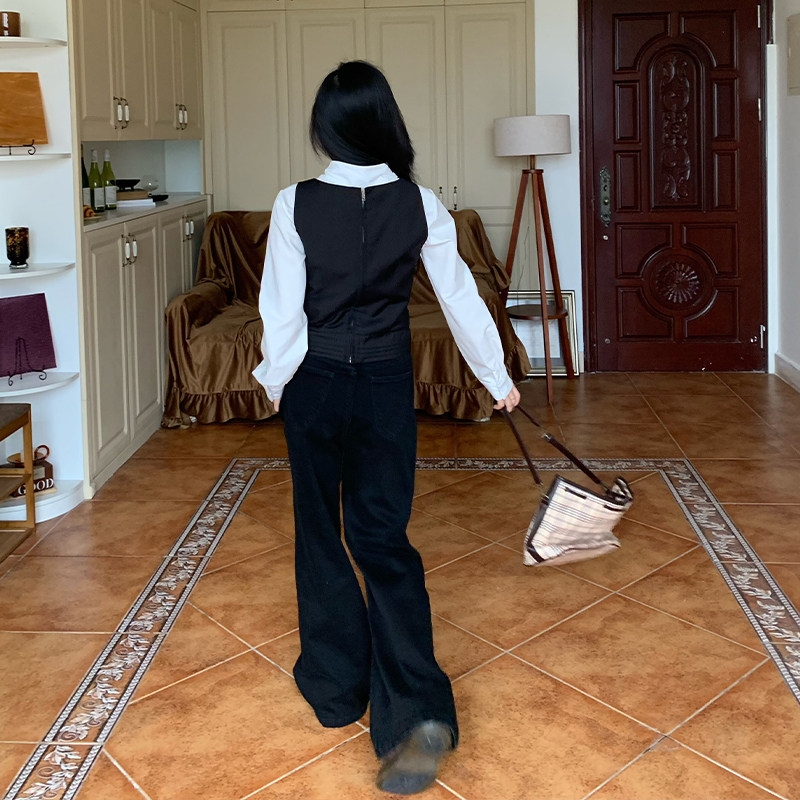 橘子树在哪儿黑色高腰喇叭牛仔裤女春季辣妹修身显瘦百搭拖地长裤,淘宝优惠券,粉丝福利购,淘宝优惠卷