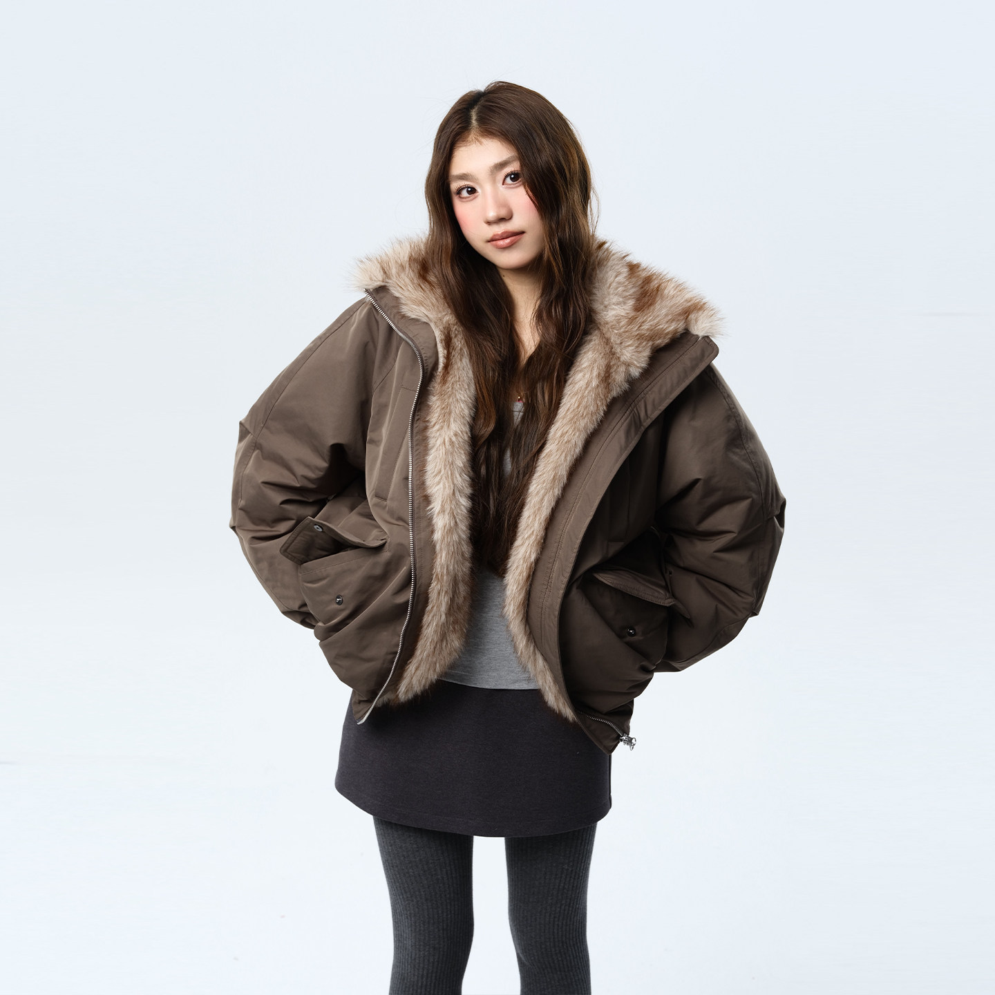 【限时价】橘子树在哪儿环保皮草羽绒服女冬保暖加厚派克服巨好看,淘宝优惠券,粉丝福利购,淘宝优惠卷