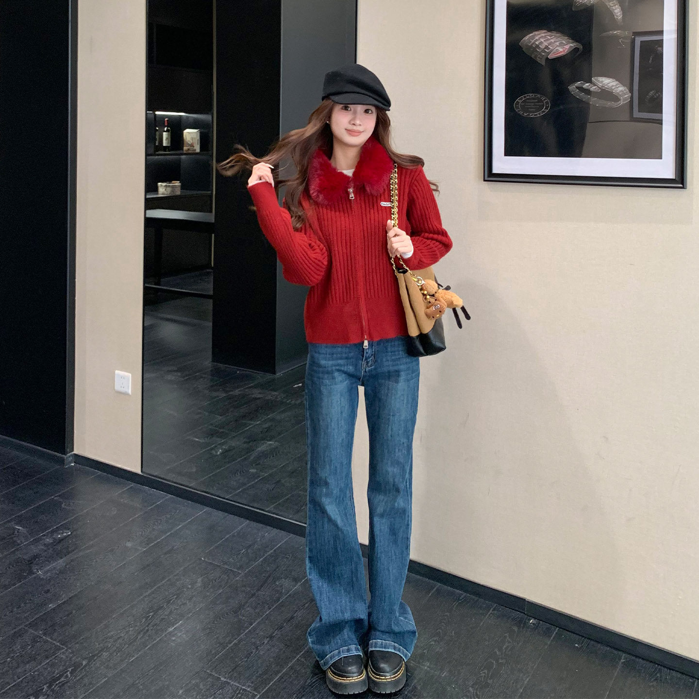 橘子树在哪儿复古微喇牛仔裤女冬季不贴腿喇叭裤修身显瘦拖地裤子,淘宝优惠券,粉丝福利购,淘宝优惠卷