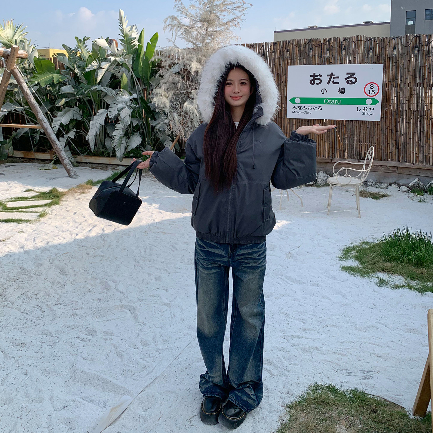 橘子树在哪儿美式复古水洗猫须牛仔裤女秋冬设计感宽松直筒阔腿裤,淘宝优惠券,粉丝福利购,淘宝优惠卷