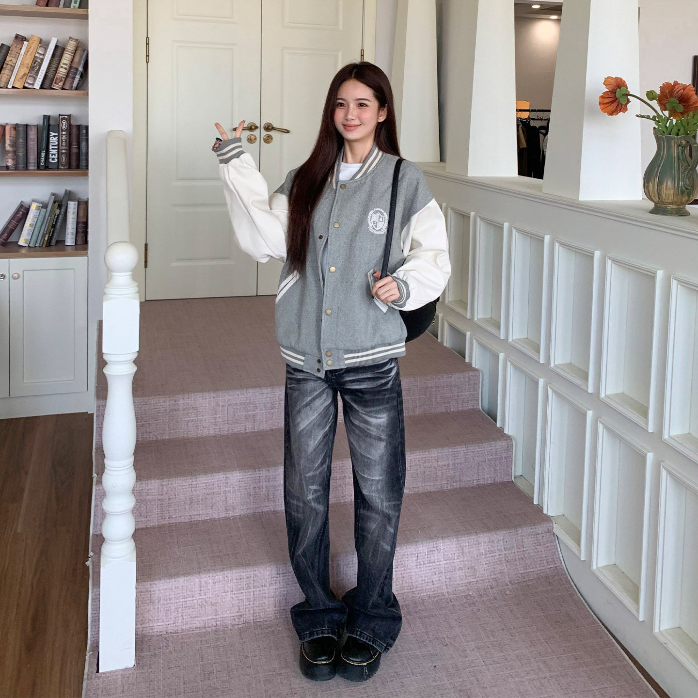 橘子树在哪儿美式水洗猫须牛仔裤女秋冬设计感直筒显瘦做旧裤子,淘宝优惠券,粉丝福利购,淘宝优惠卷